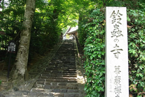 鈴虫寺の階段